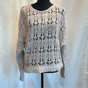 Elizabeth And James blush nude pink cable knit Sweater Sz S